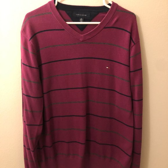 Men's V-Neck Tommy Hilfiger Sweater - Picture 1 of 4